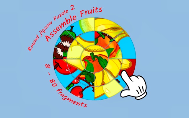 Round Jigsaw Puzzle 2 Assemble Fruits