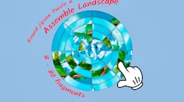 Round jigsaw Puzzle 2 - Assemble Landscape