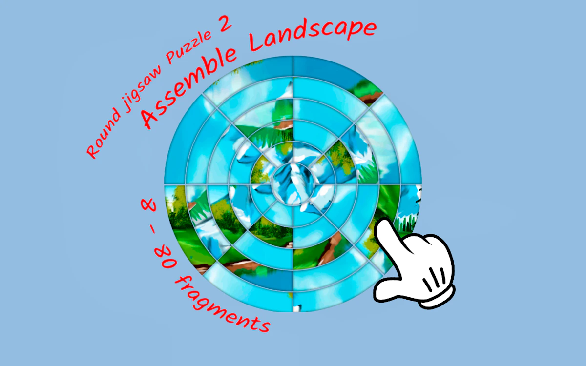 Play Round jigsaw Puzzle 2 - Assemble Landscape — free online Puzzle game