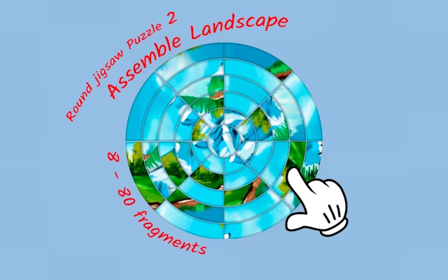 Round Jigsaw Puzzle 2 Assemble Landscape