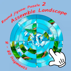 Round jigsaw Puzzle 2 - Assemble Landscape Thumbnail