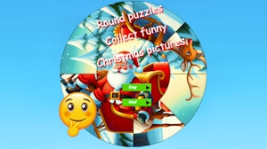 Image for Round jigsaw Puzzle Collect funny Christmas pictures