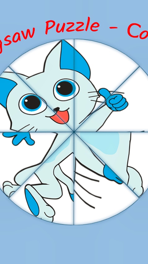 Round jigsaw Puzzle - Collect Kitten