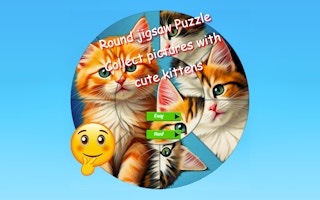 Round Jigsaw Puzzle Collect Pictures With Cute Kittens game cover