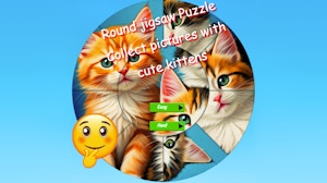 Image for Round Jigsaw Puzzle Collect Pictures with Cute Kittens