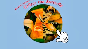 Image for Round jigsaw Puzzle - Collect the Butterfly