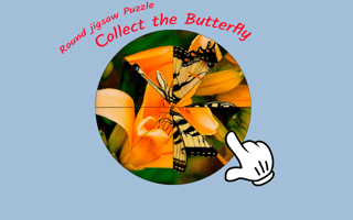 Round Jigsaw Puzzle - Collect The Butterfly game cover