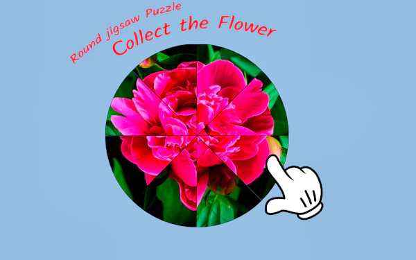 Round jigsaw Puzzle – Collect the Flower