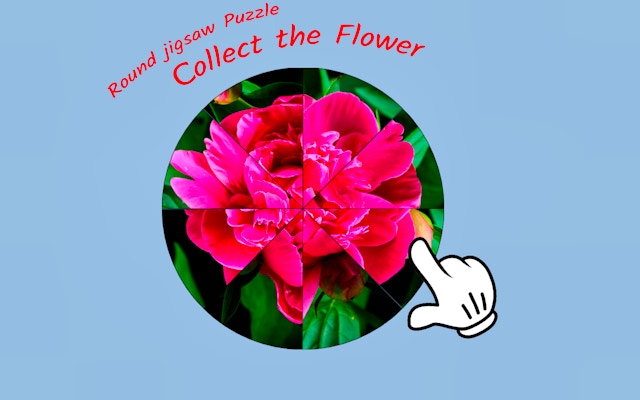 Round Jigsaw Puzzle Collect The Flower