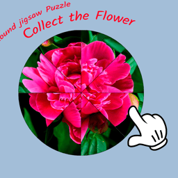 Round jigsaw Puzzle - Collect the Flower Online puzzle Games on taptohit.com