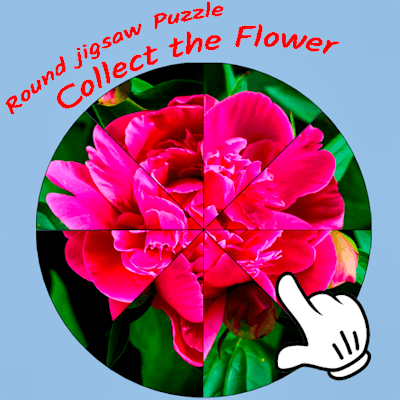 Round jigsaw Puzzle - Collect the Flower By Gamepix