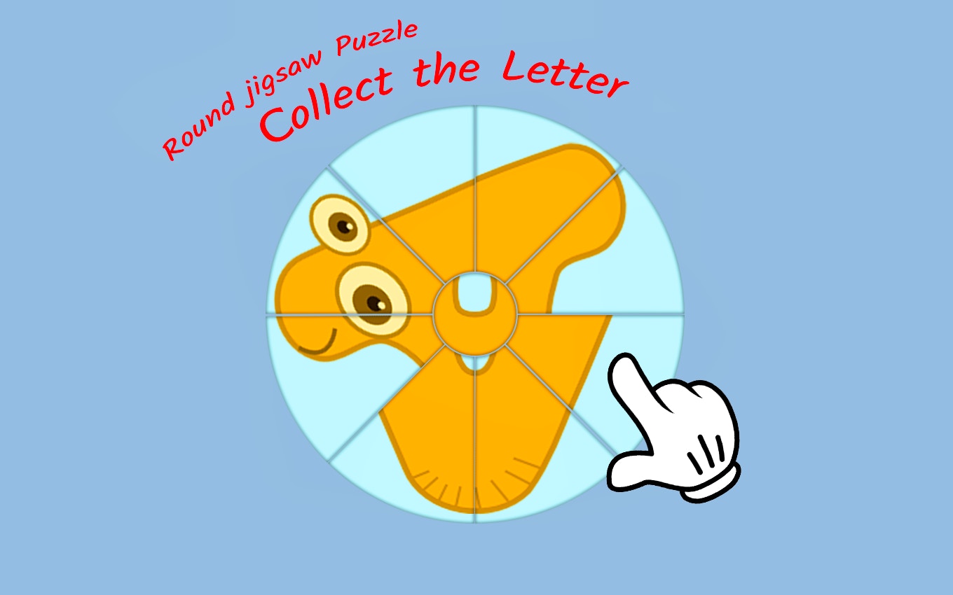 Round jigsaw Puzzle - Collect the Letter