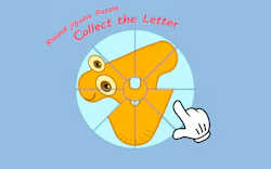 Round jigsaw Puzzle - Collect the Letter