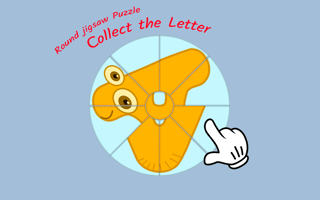 Round Jigsaw Puzzle - Collect The Letter game cover