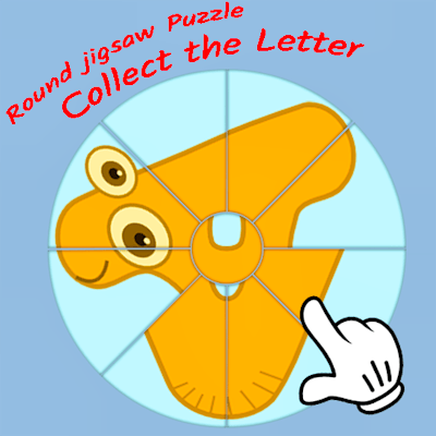 Round jigsaw Puzzle - Collect the Letter By Gamepix