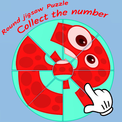 Round jigsaw Puzzle - Collect the Number By Gamepix