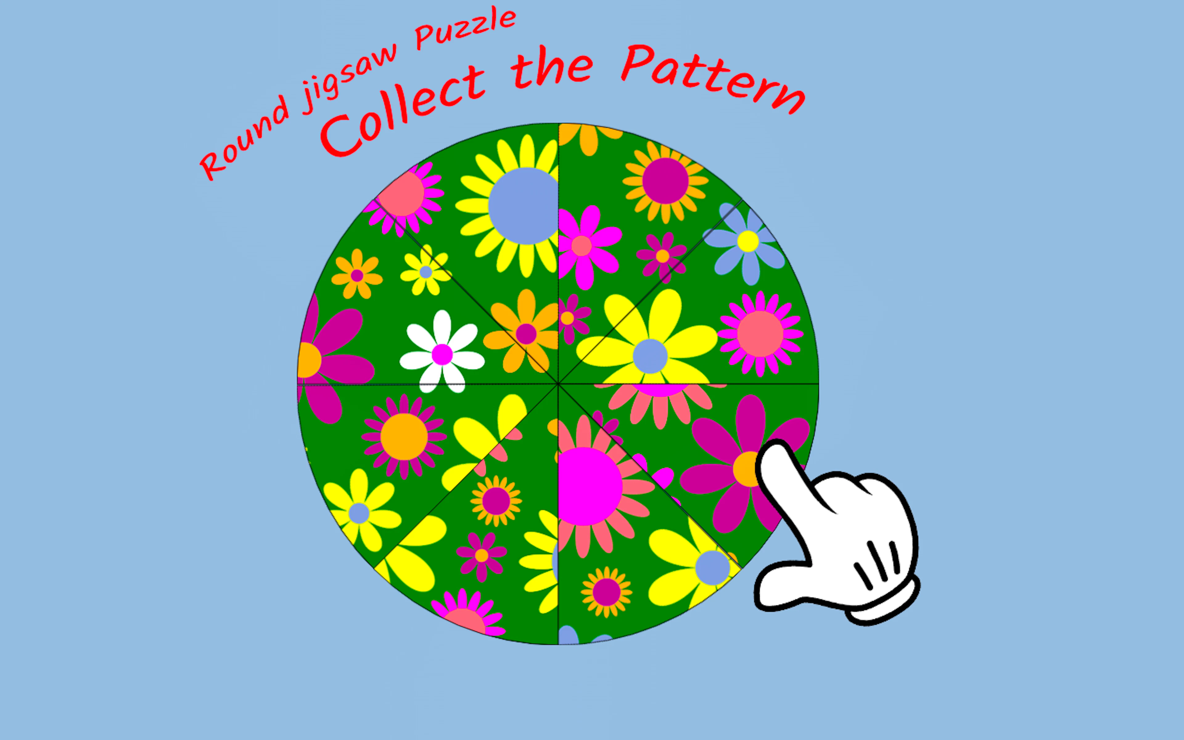 Round jigsaw Puzzle - Collect the Pattern