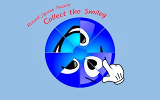 Round jigsaw Puzzle - Collect the Smiley