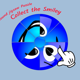 Round jigsaw Puzzle - Collect the Smiley Online puzzle Games on taptohit.com
