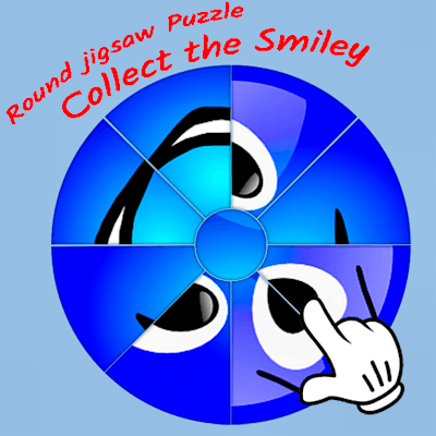 Round jigsaw Puzzle - Collect the Smiley By Gamepix