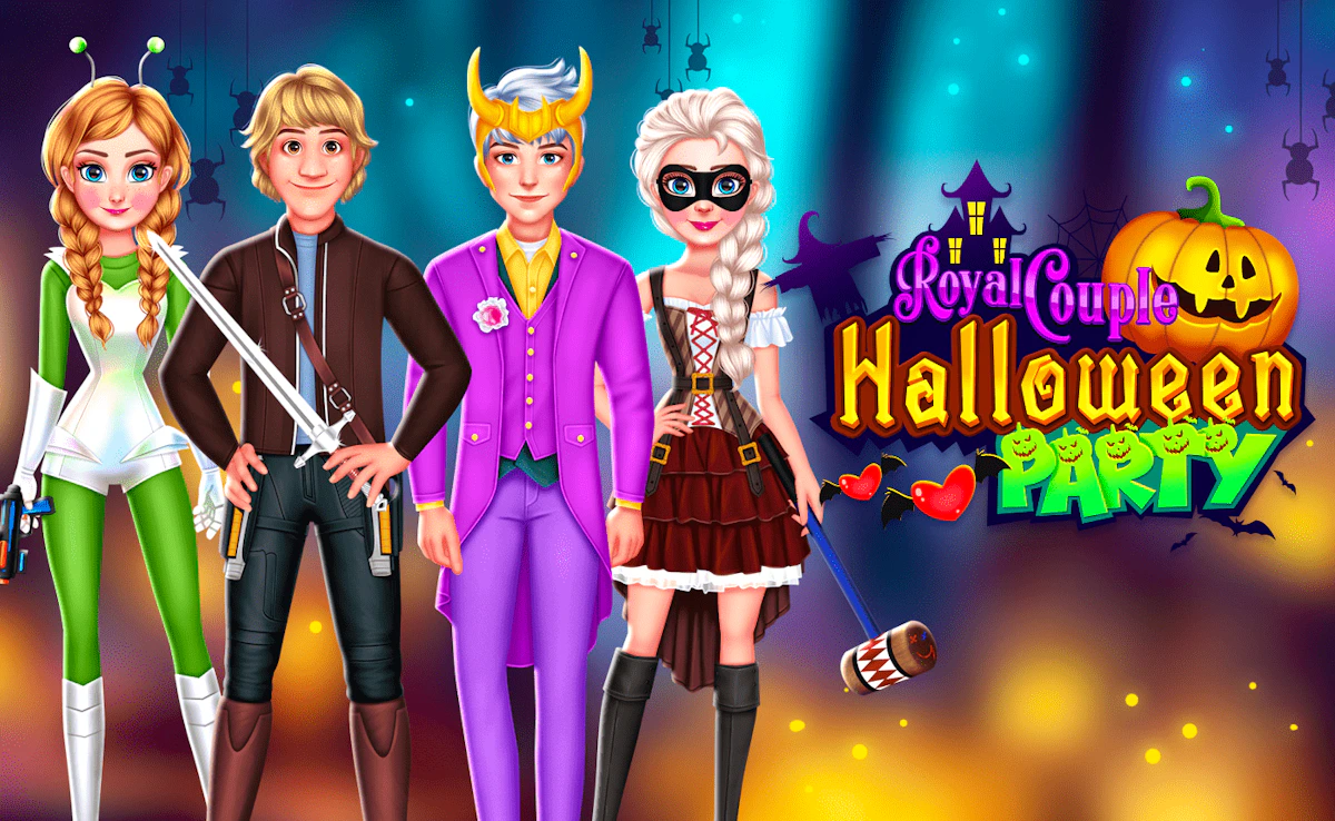 Play Royal Couple Halloween Party — free online Kids game