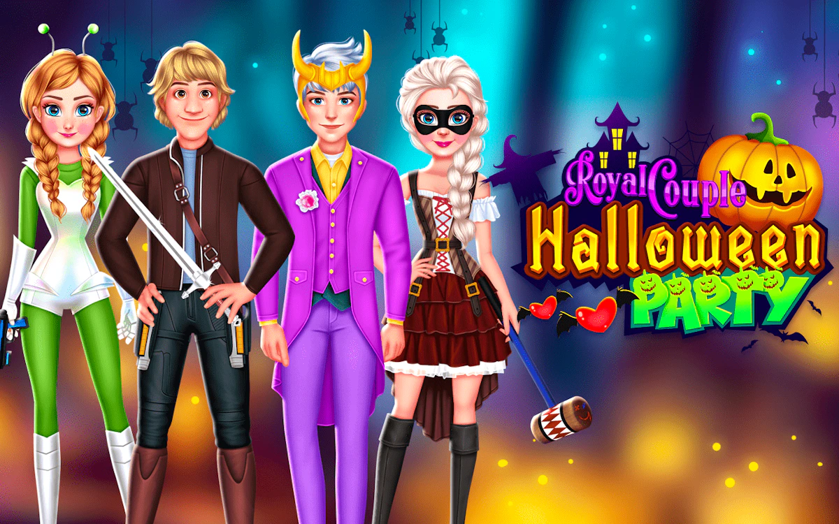 Royal Couple Halloween Party browser game artwork