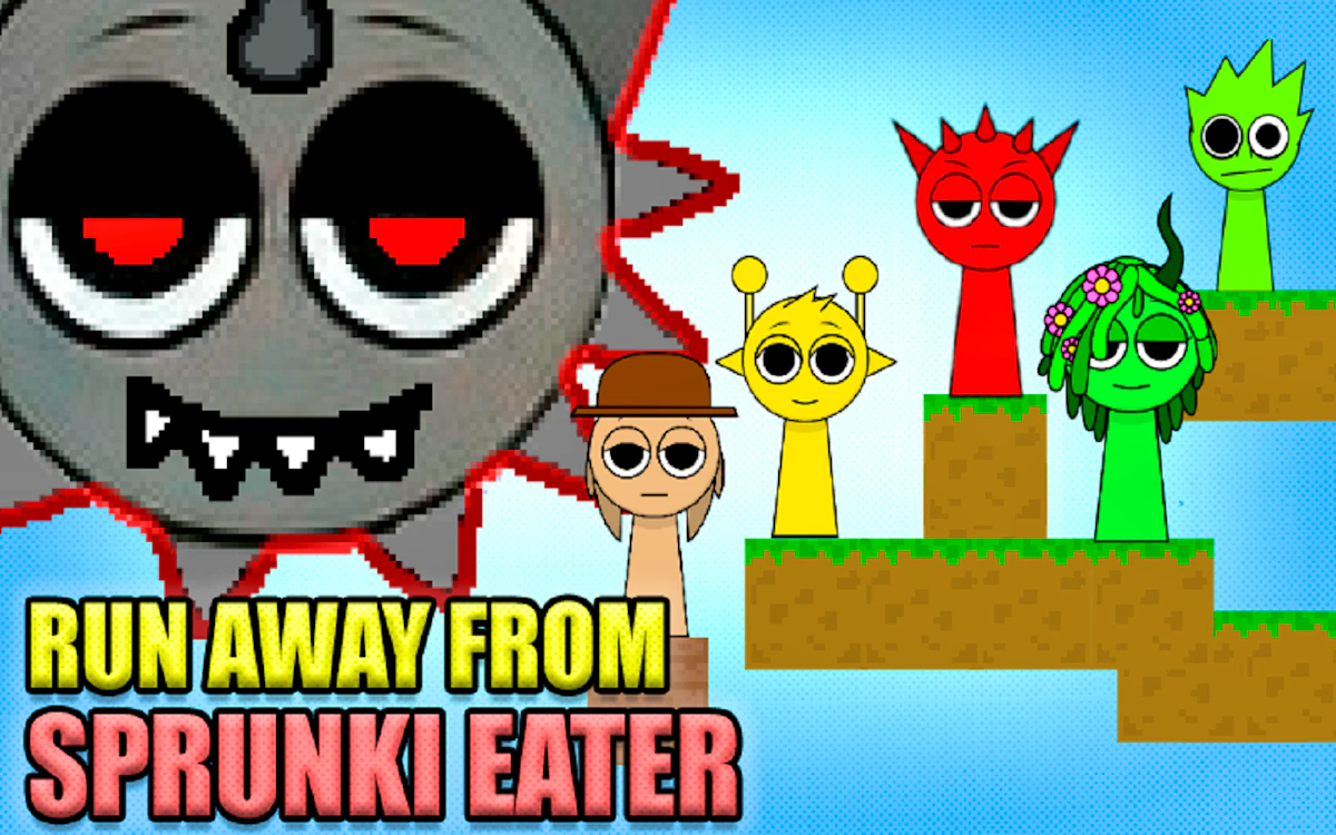 Play Run Away from Sprunki Eater — free online Platformer game