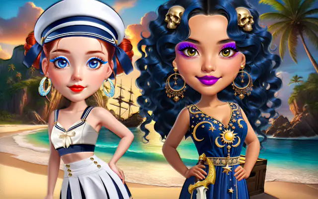 Marinheira Chic vs Pirata Charmosa