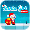 Santa Girl Running banner