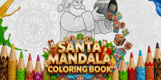 Santa Mandala Coloring Book thumbnail