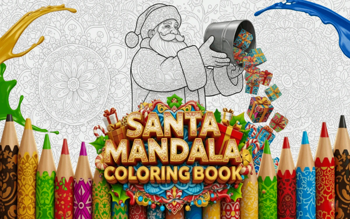 Play Santa Mandala Coloring Book — free online Coloring game