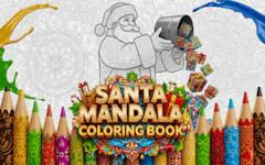 Santa Mandala Coloring Book
