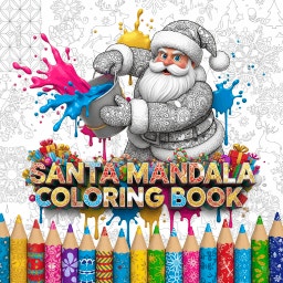 Santa Mandala Coloring Book