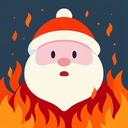Santa on Fire