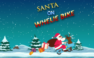 Santa On Wheelie Bike game cover