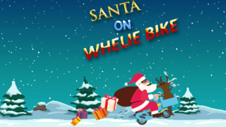 Santa On Wheelie Bike