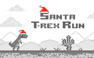 Santa T-rex Run game cover