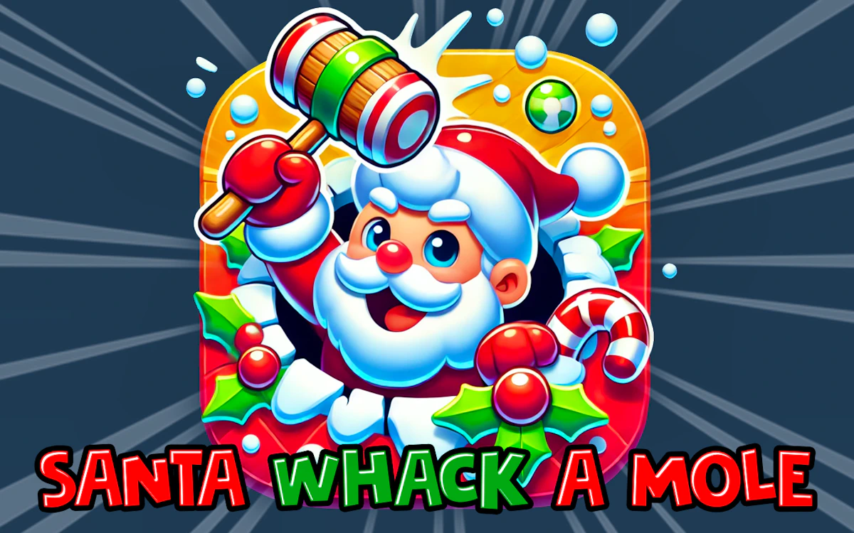 Play Santa Whack a Mole — free online Christmas game