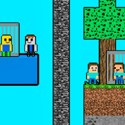 Save Obby and Noob Two-players By Gamepix
