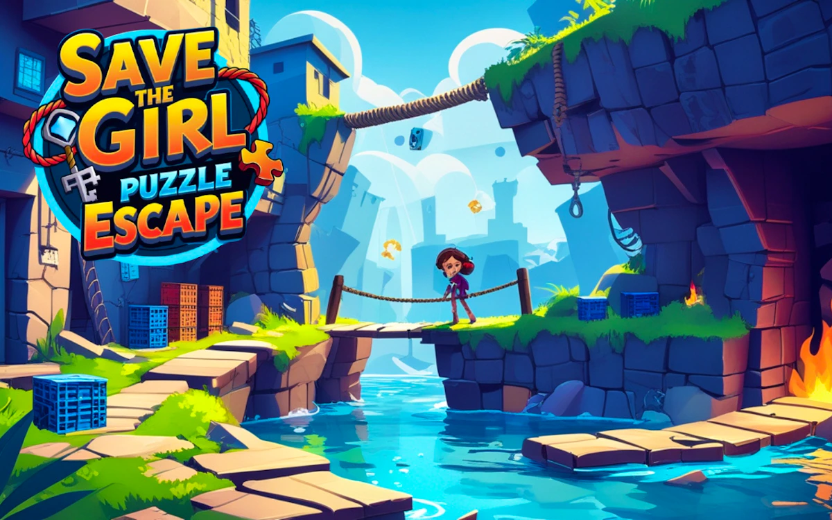 Play Save the Girl Puzzle Escape — free online Puzzle game