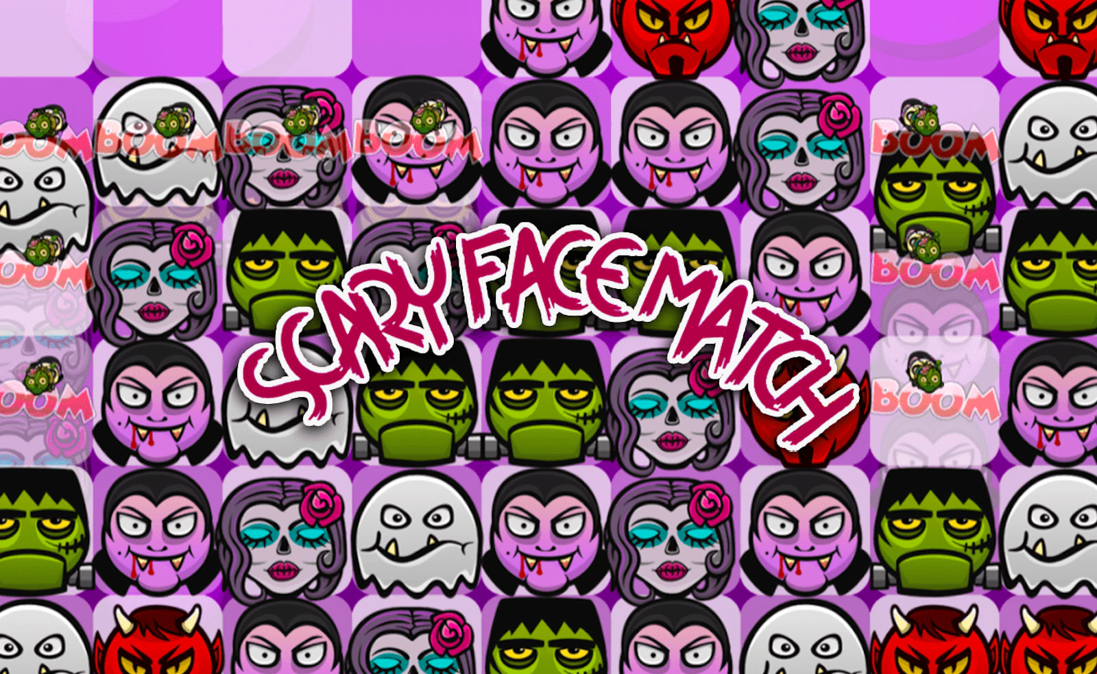 Scary Face Match — free online action game on Glaze Games
