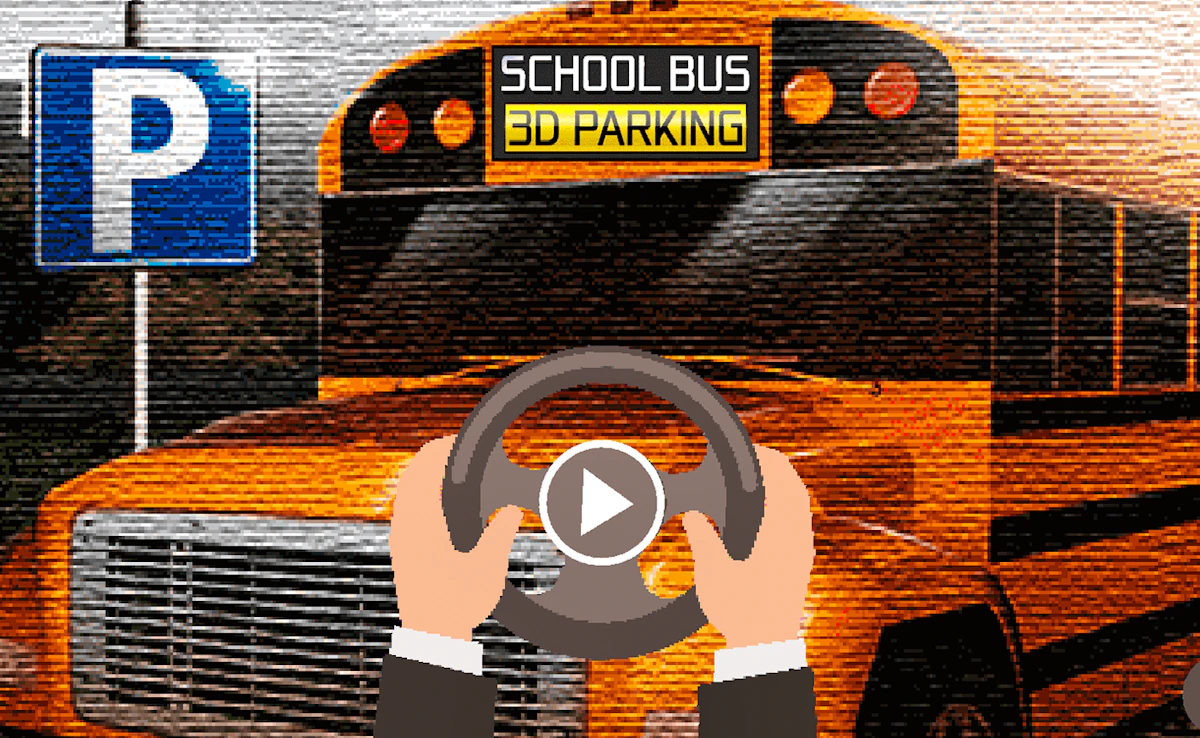 Play School Bus 3D Parking — free online Racing game