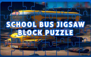 Puzzle de blocs de bus scolaire