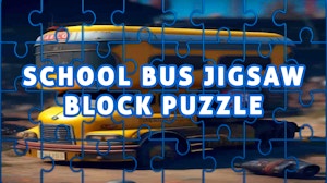 Image for School Bus Jigsaw Block Puzzle