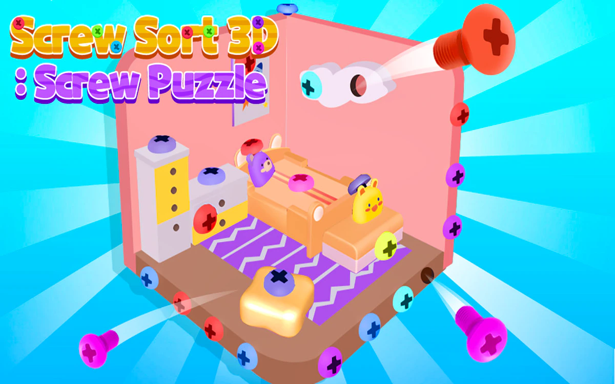 Play Screw Sort 3D Screw Puzzle — free online Puzzle game