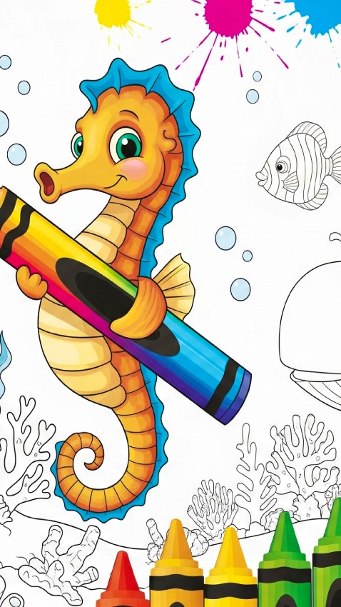 Sea Animal Coloring Book