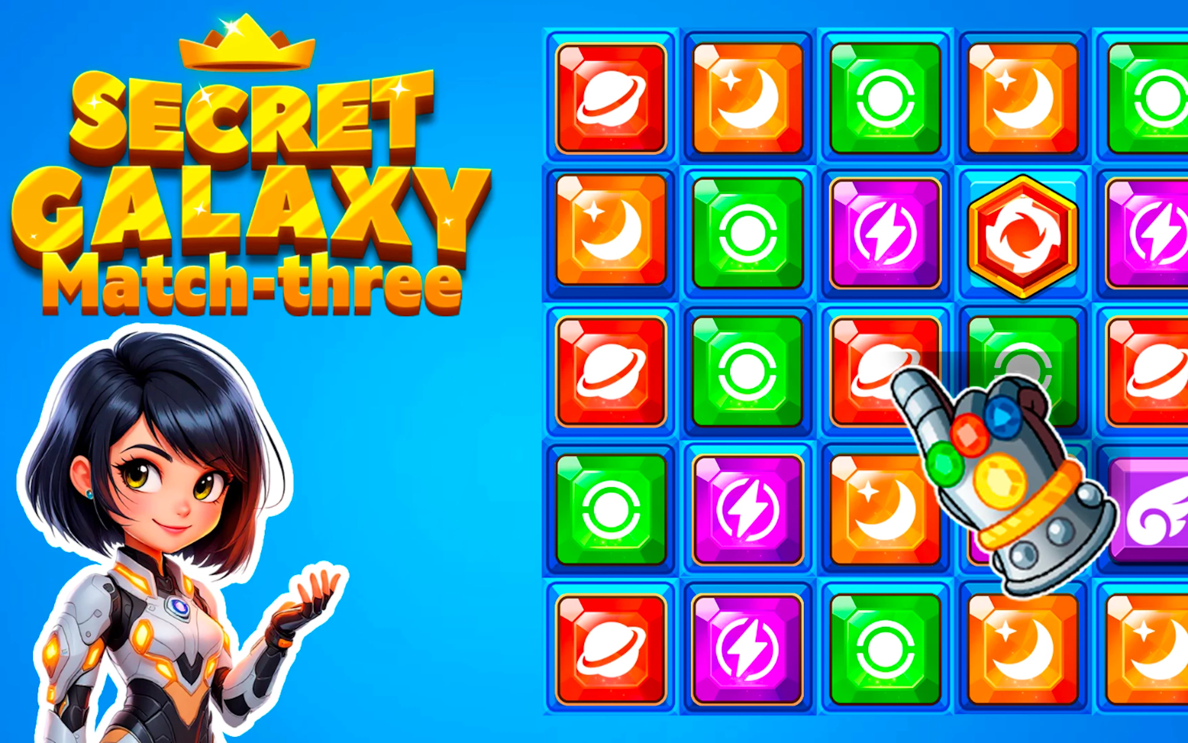 Secret Galaxy. Match-three