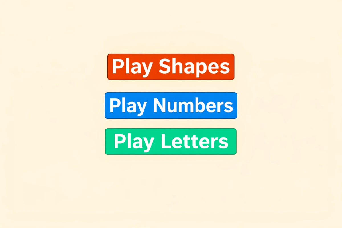Play Shapes Numbers Letters — free online Educational game