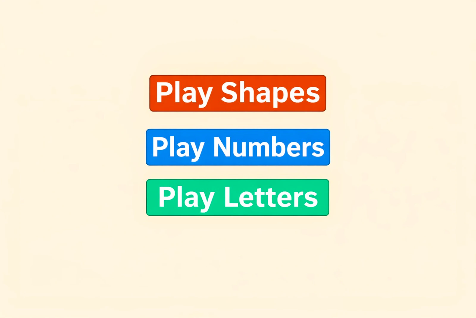 Shapes Numbers Letters — free online thinky game on Glaze Games