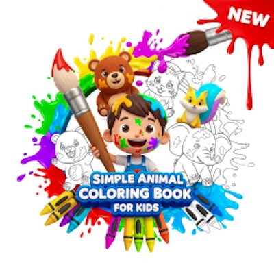 Simple Animal Coloring Book for Kids By Gamepix